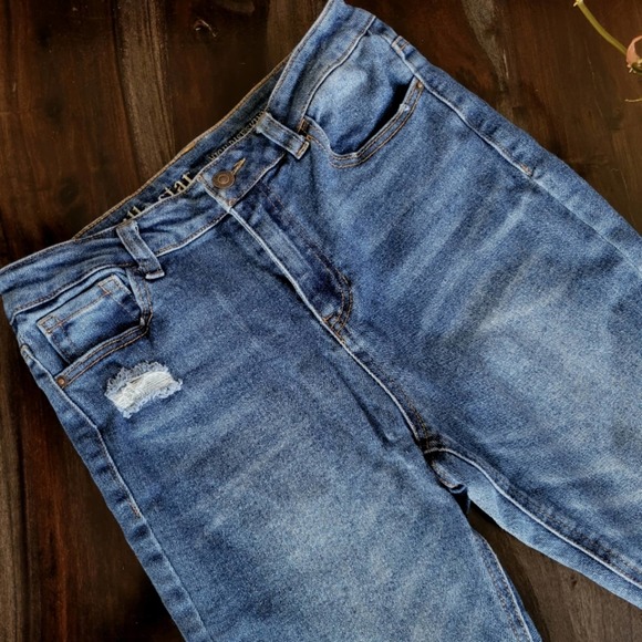 Vanilla Star Dark Wash High Rise Skinny Ankle Jeans - Picture 6 of 7